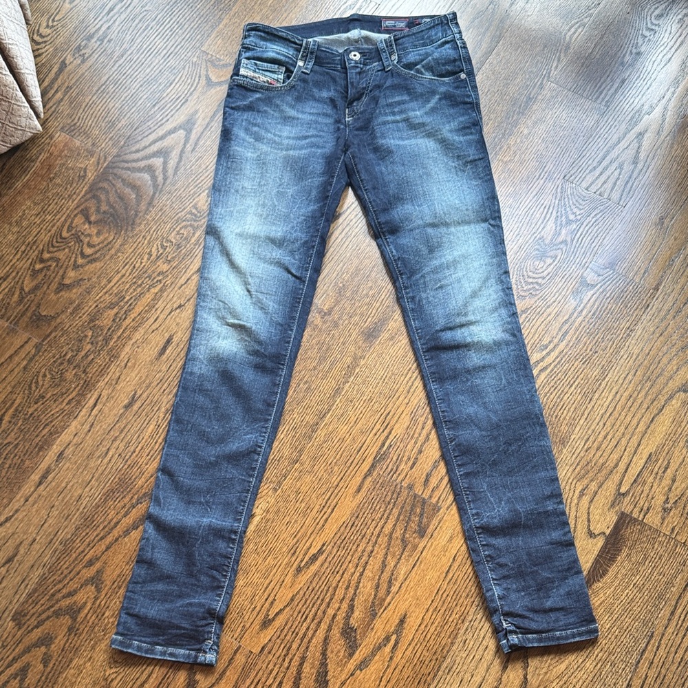Diesel Women's Vintage Faded Blue Skinny Jeans